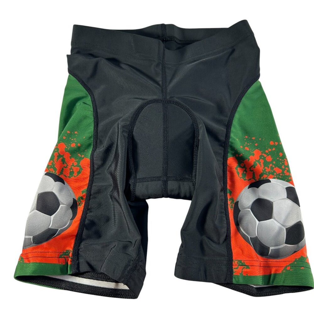 Free Fisher Youth Boys Size XXXL Cycling Shorts Black Green Padded